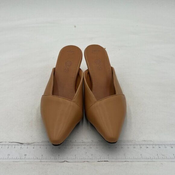 Women's Pointed Toe Comfy Kitten Mules Low Heels Slip On Backless Pumps Slide Sa - Picture 3 of 8